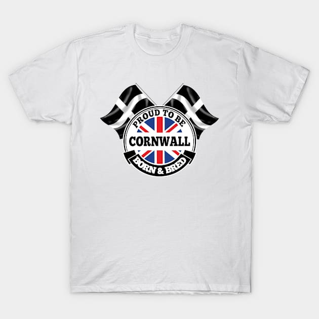 Proud to be Cornwall Born and Bred T-Shirt by Ireland